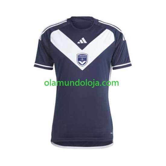 Camisola Bordeaux Homem Equipamento Primeiro 2023-2024 Manga Curta